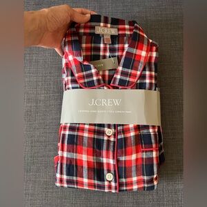 J. Crew Flannel Plaid Pajama Set. Large. NWT
